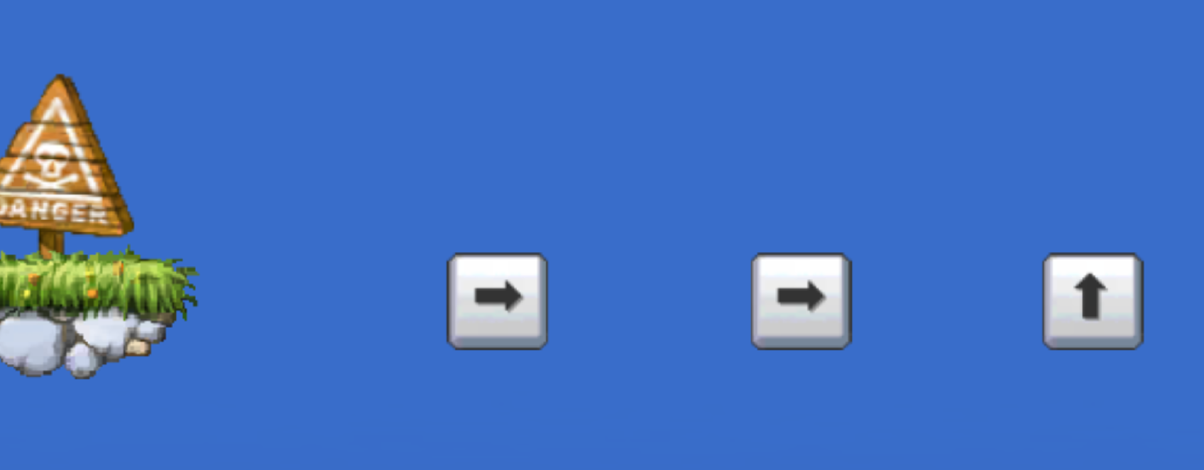 跳向方向键方块的场景